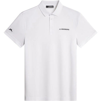 White - Front - J.Lindeberg Mens Bridge Bridge Regular Polo Shirt