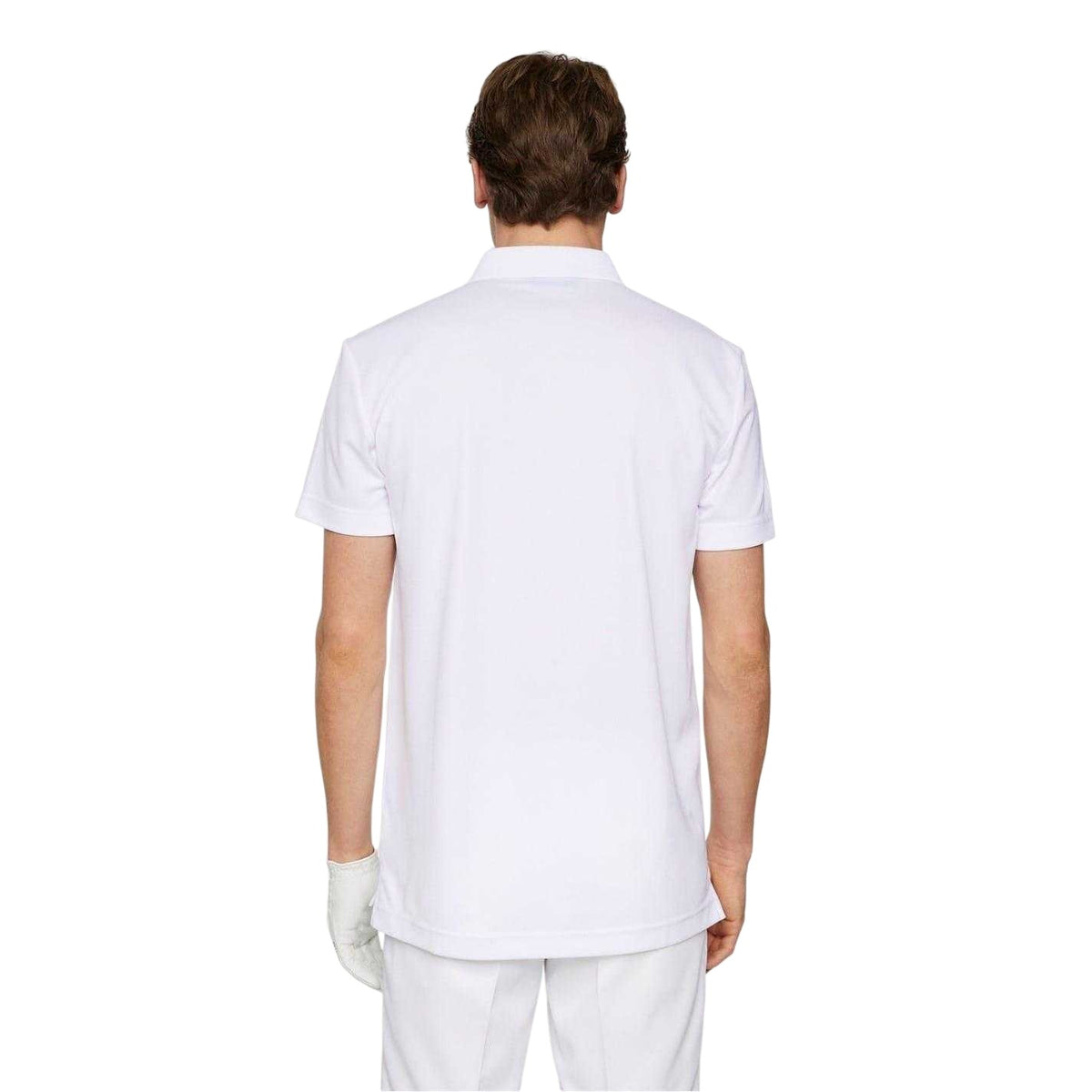 White - Back - J.Lindeberg Mens Bridge Bridge Regular Polo Shirt