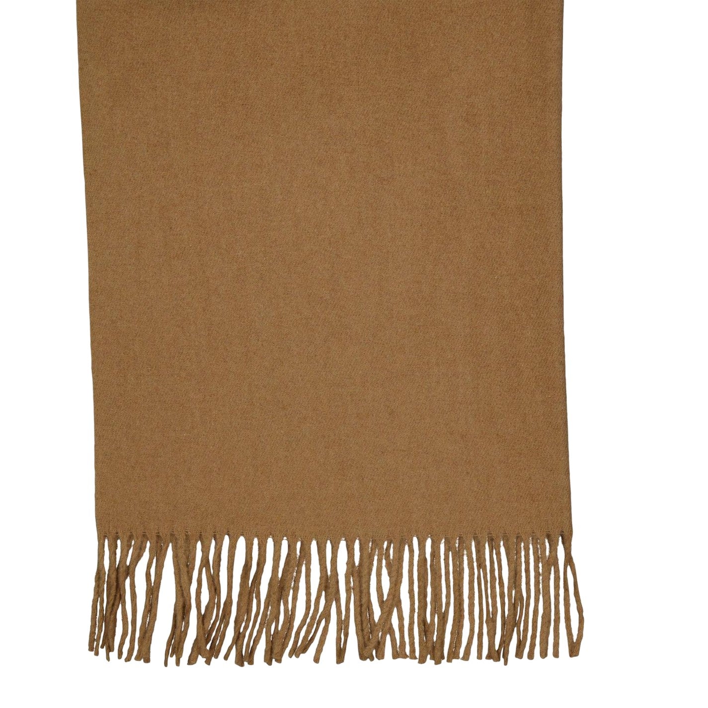Mink - Back - Pieces Solid Fringed Scarf