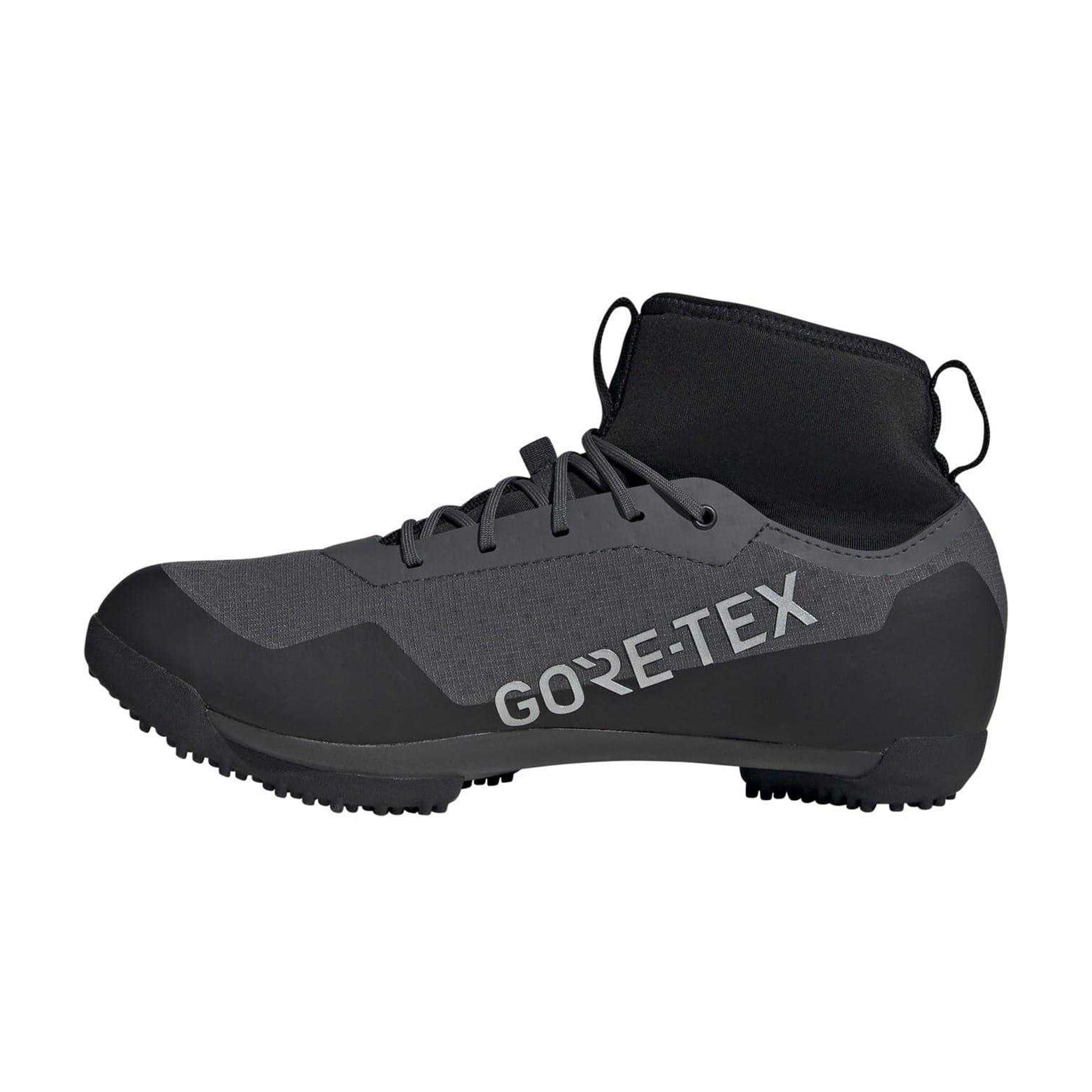Grey - Side - Adidas Mens Gravel Cold.Rdy GORE-TEX Cycling Shoes