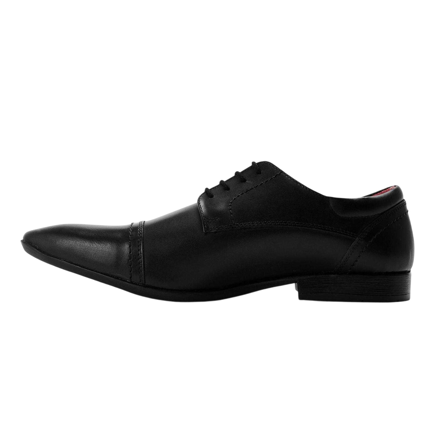 Black - Back - Lambretta Mens Plain Low Cut Trainers