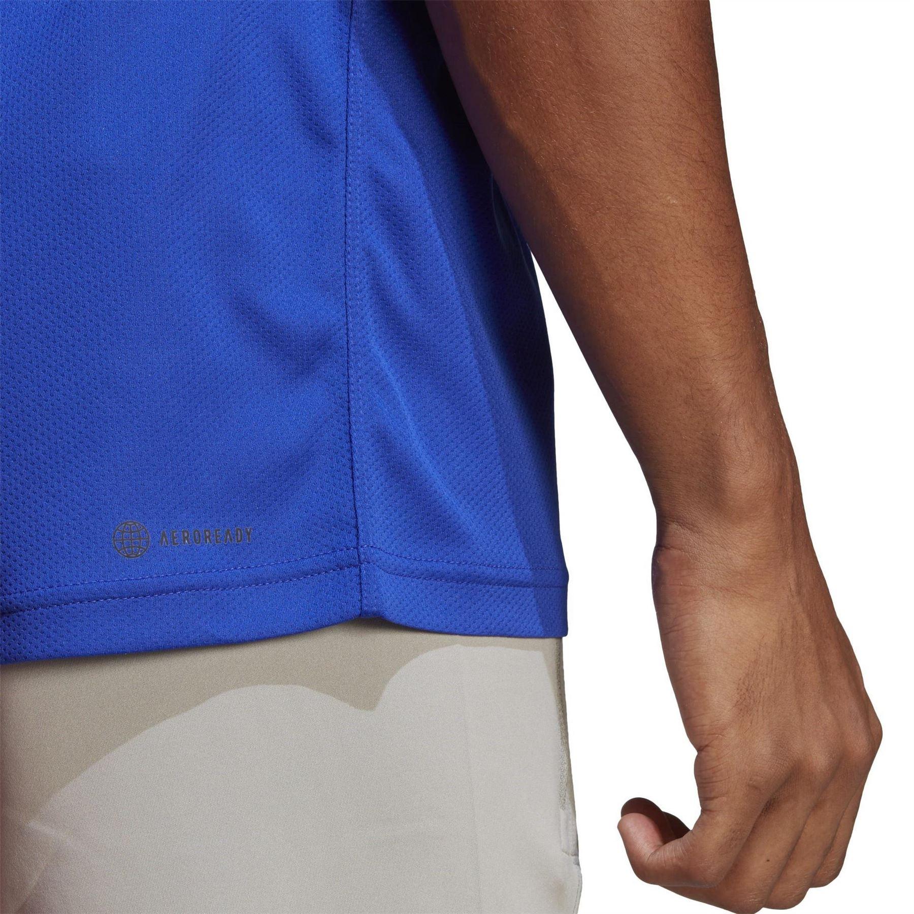 Blue - Side - Adidas Mens Fab Polo Shirt