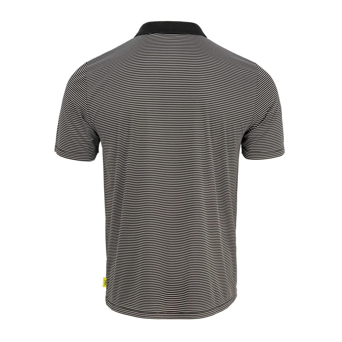Black - Back - Slazenger Mens Micro-Stripe Golf Polo Shirt