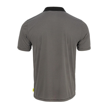 Black - Back - Slazenger Mens Micro-Stripe Golf Polo Shirt