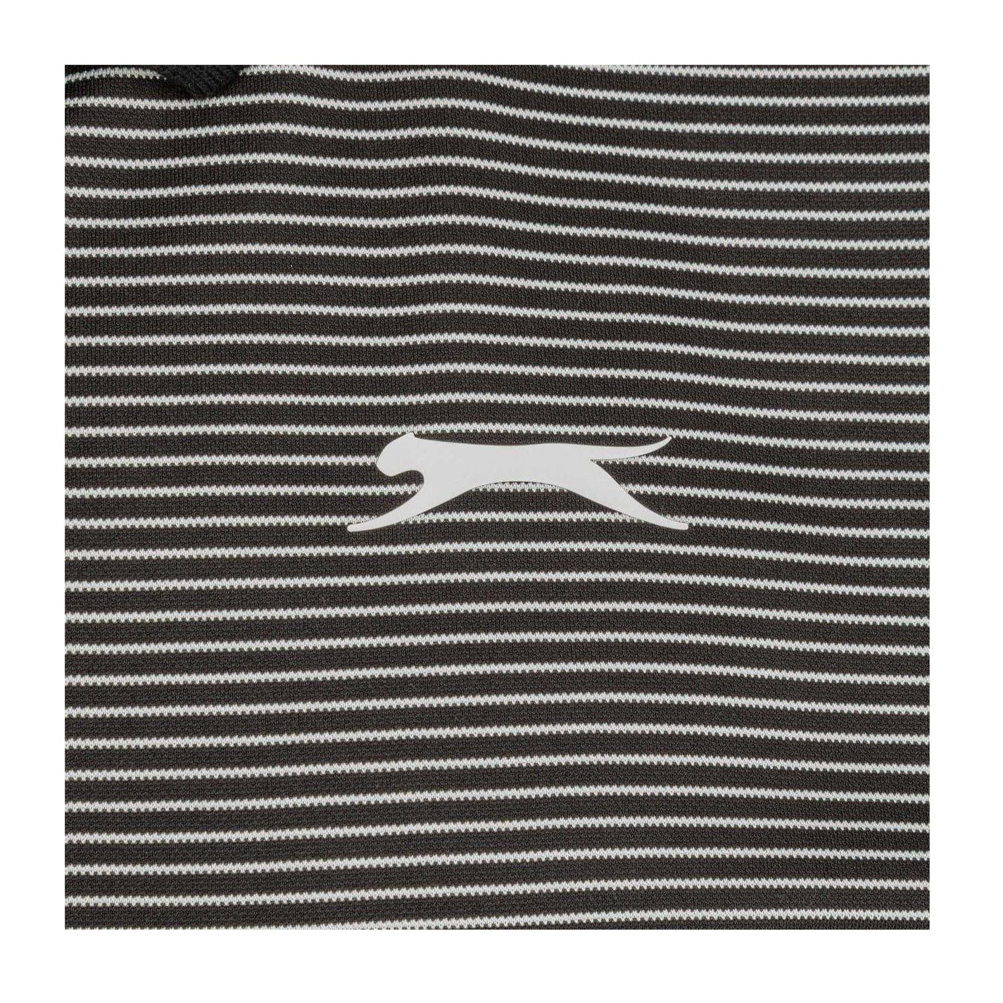 Black - Lifestyle - Slazenger Mens Micro-Stripe Golf Polo Shirt