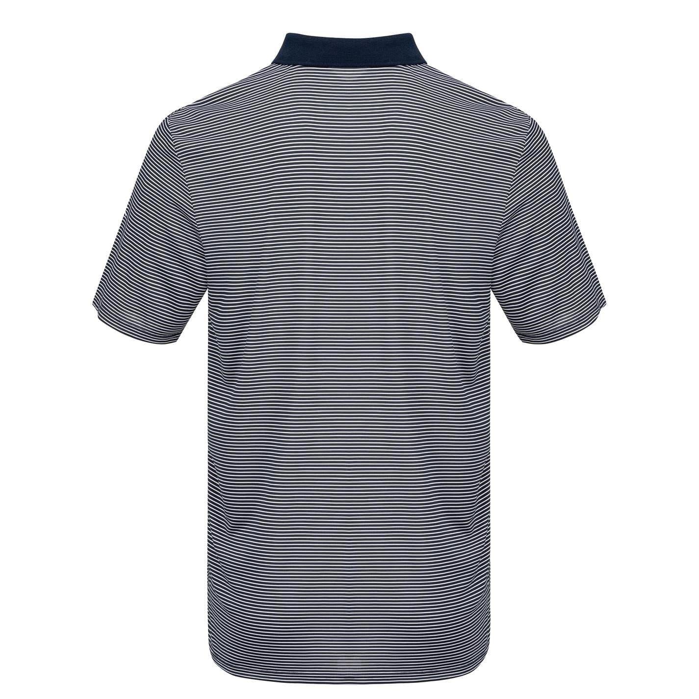Navy - Back - Slazenger Mens Micro-Stripe Golf Polo Shirt