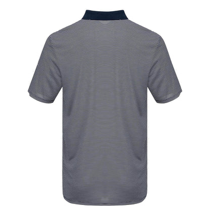Navy - Back - Slazenger Mens Micro-Stripe Golf Polo Shirt