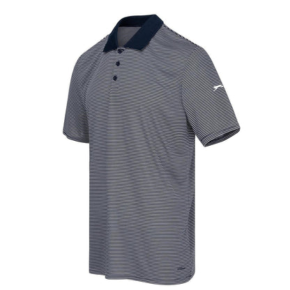 Navy - Side - Slazenger Mens Micro-Stripe Golf Polo Shirt
