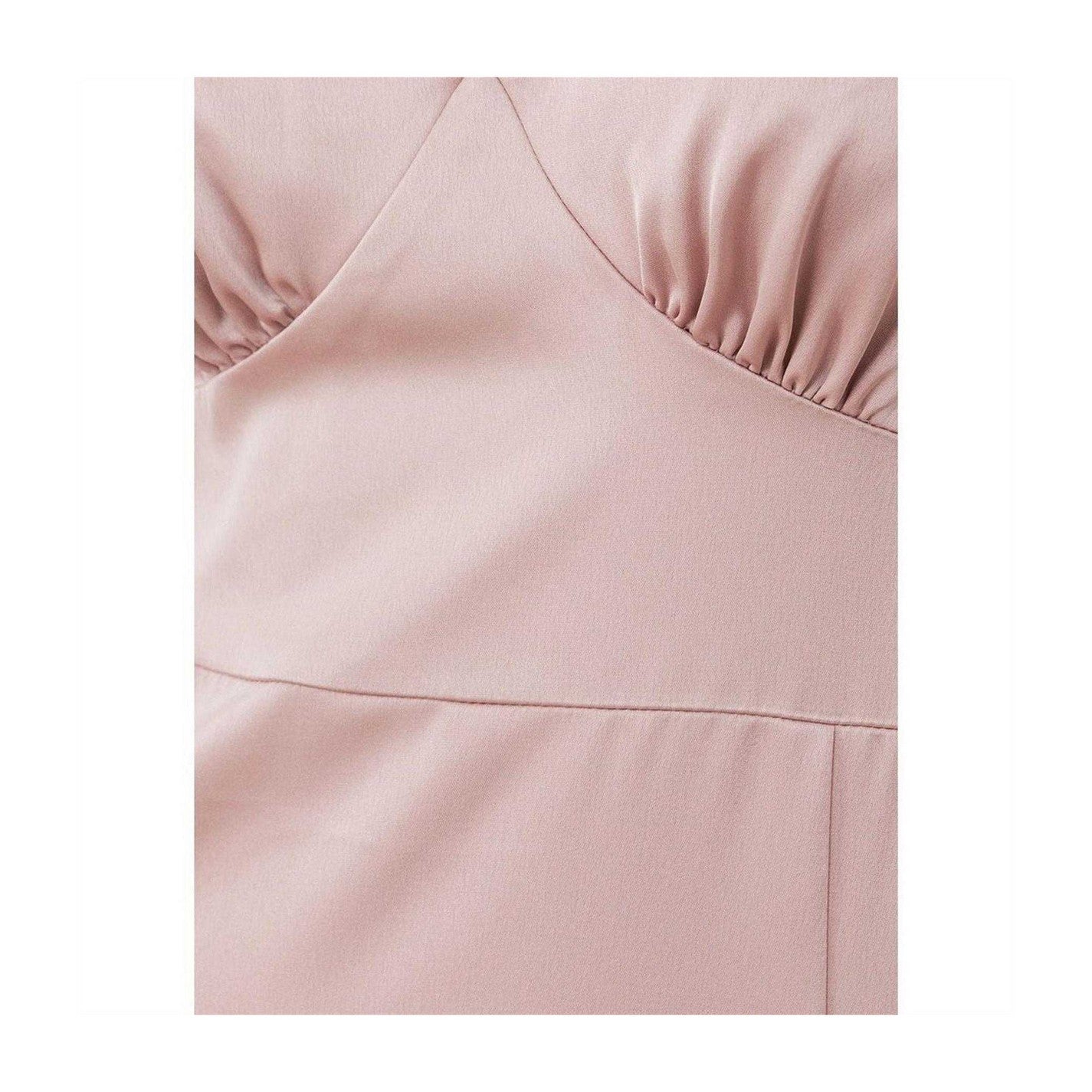 Soft Pink - Pack Shot - Maya Deluxe Womens-Ladies Satin Angel Sleeve Bridesmaid Maxi Dress