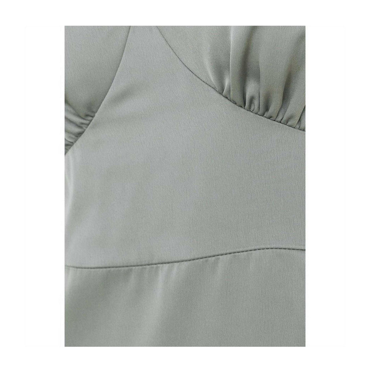 Sage Green - Pack Shot - Maya Deluxe Womens-Ladies Satin Angel Sleeve Bridesmaid Maxi Dress