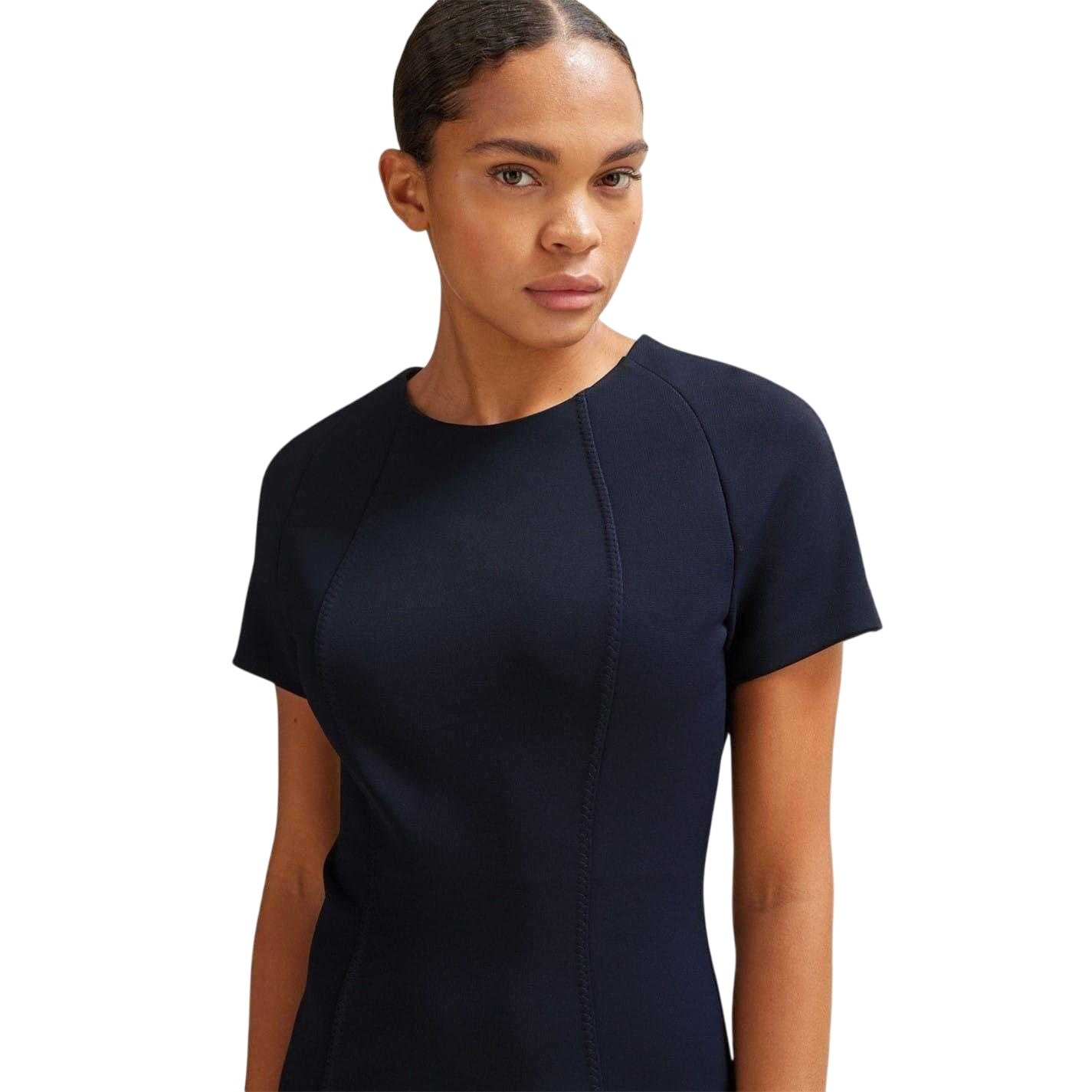 Dark Blue - Lifestyle - Boss Womens-Ladies Dukeva Wrap Dress