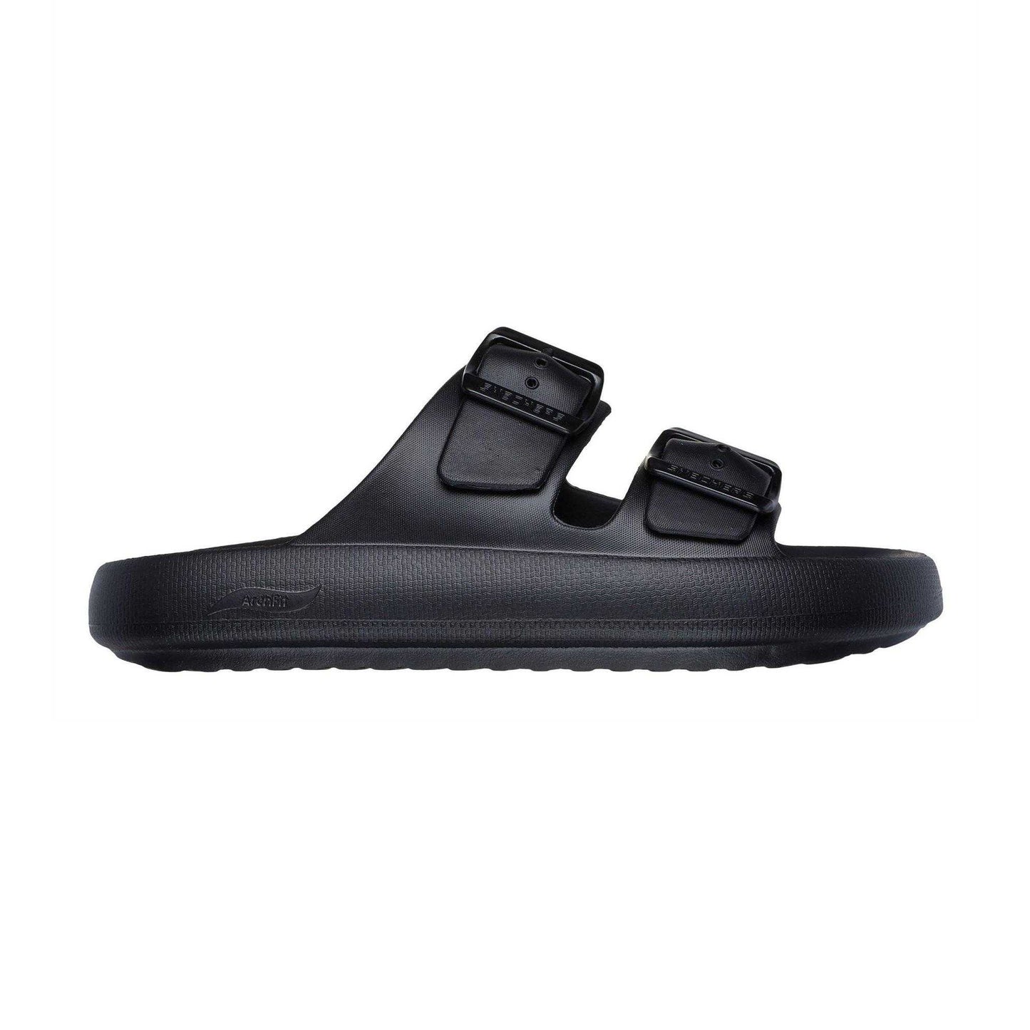 Black - Side - Skechers Mens Horizon Heatwave Arch Fit Flat Sandals