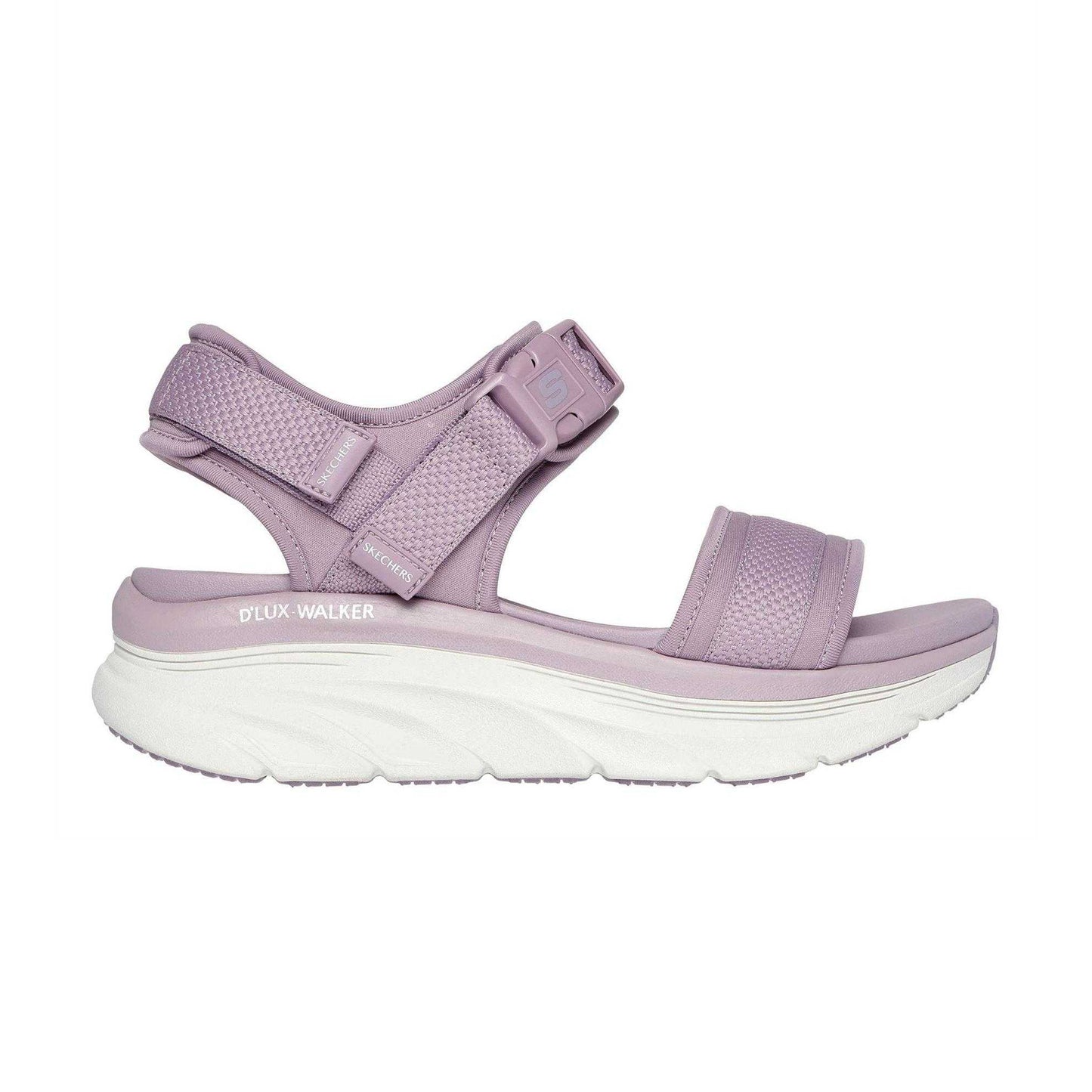 Lavender - Side - Skechers Womens-Ladies D´Lux Walker Sports Sandals