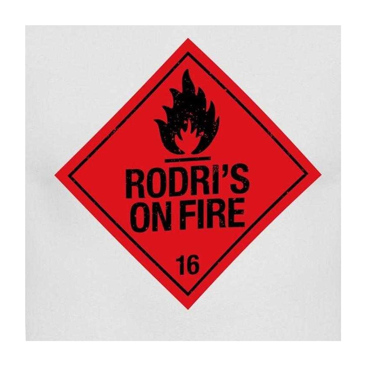 White - Side - AWD Mens Rodris On Fire T-Shirt