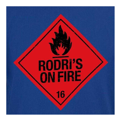 Blue - Side - AWD Mens Rodris On Fire T-Shirt