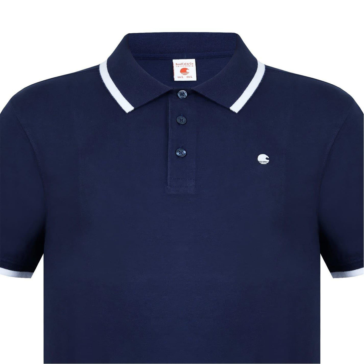 Navy - Pack Shot - SoulCal Mens Signature Polo Shirt