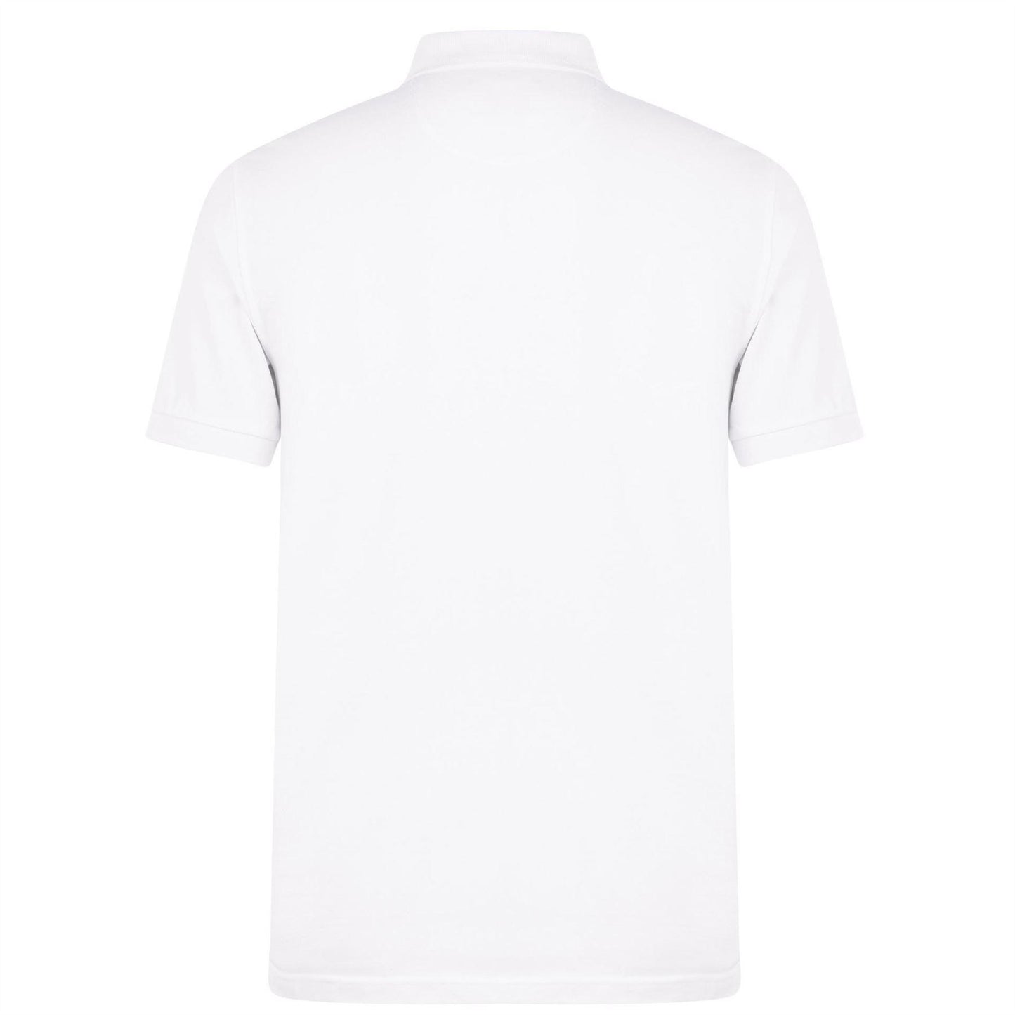White - Back - Farah Mens Cotton Short-Sleeved Polo Shirt