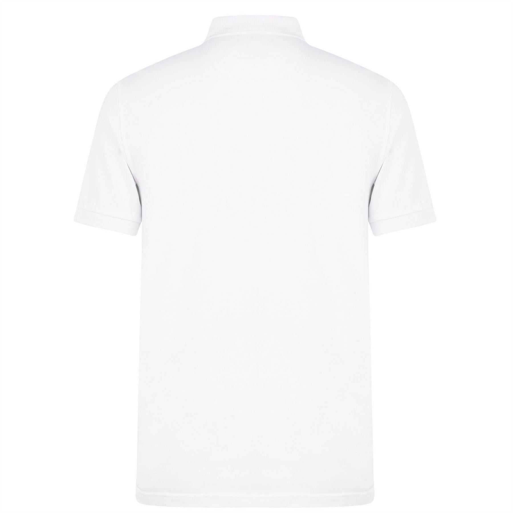 White - Back - Farah Mens Cotton Short-Sleeved Polo Shirt