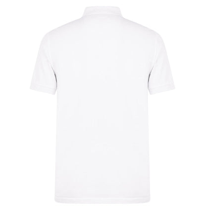 White - Back - Farah Mens Cotton Short-Sleeved Polo Shirt