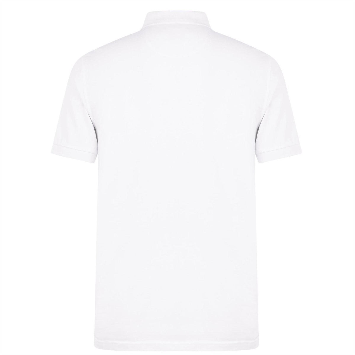 White - Back - Farah Mens Cotton Short-Sleeved Polo Shirt