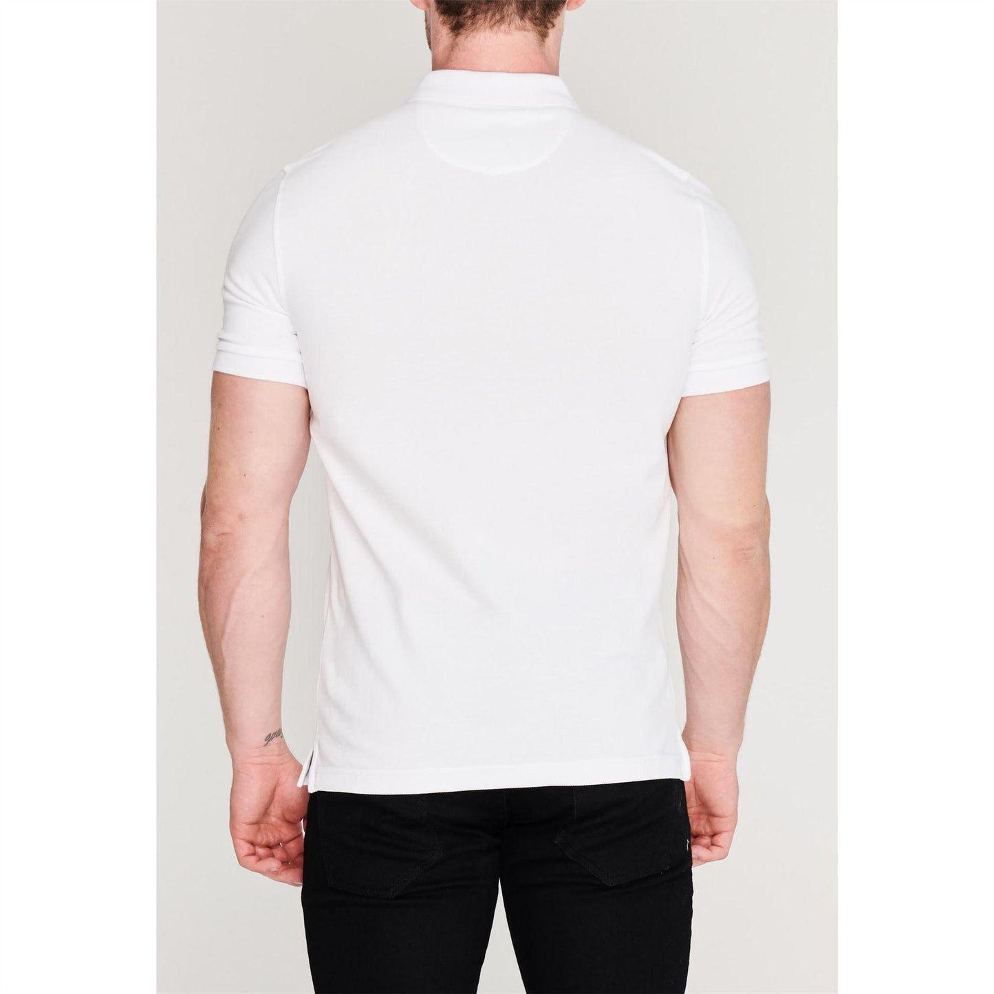 White - Lifestyle - Farah Mens Cotton Short-Sleeved Polo Shirt
