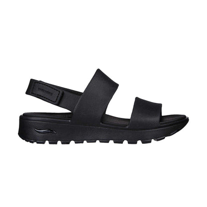 Black - Side - Skechers Womens-Ladies Arch Fit Flat Sandals