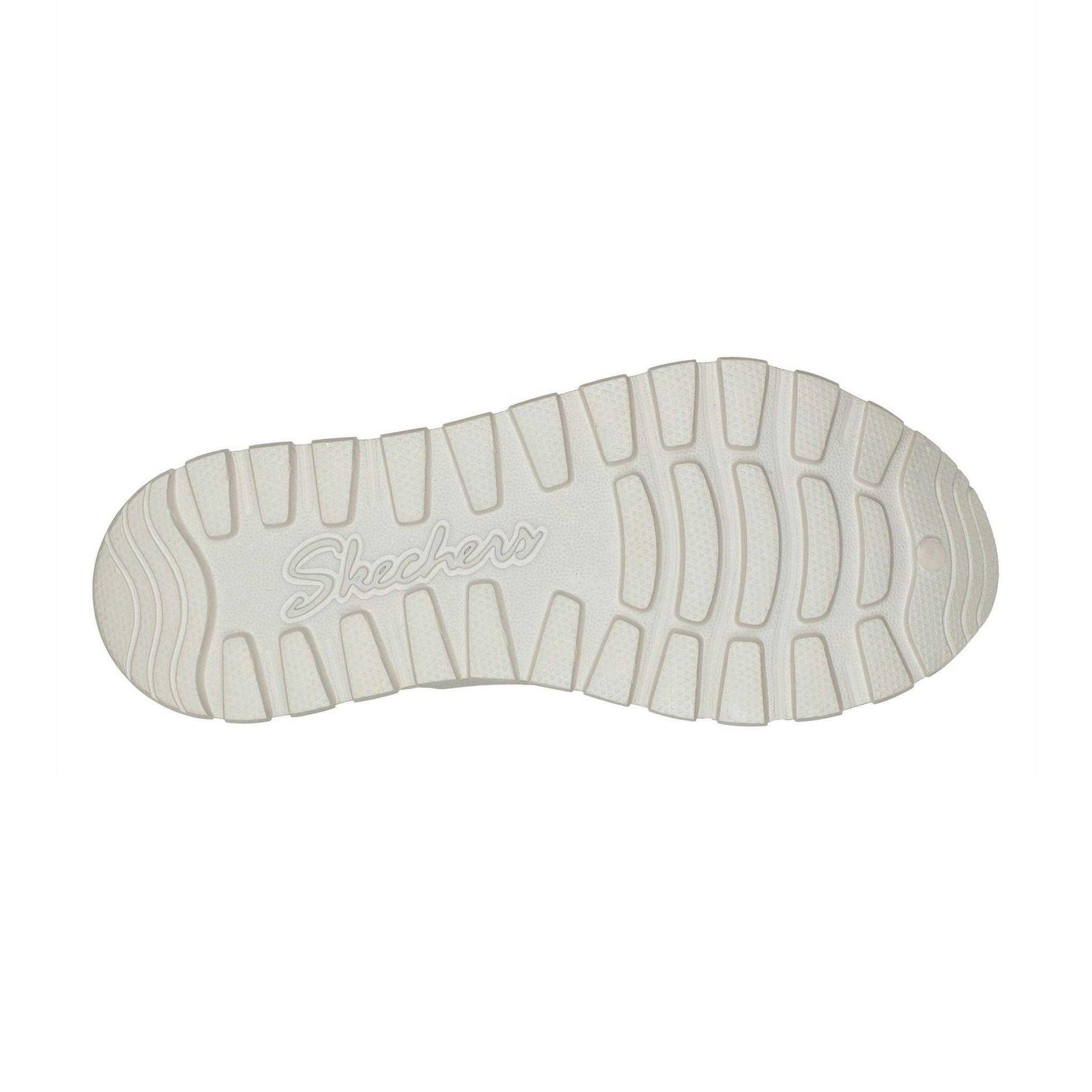 Natural - Side - Skechers Womens-Ladies Arch Fit Flat Sandals