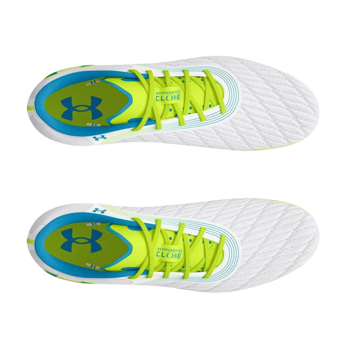 White - Side - Under Armour Womens-Ladies Clone Mg Pro 3 Lace Up Football Boots
