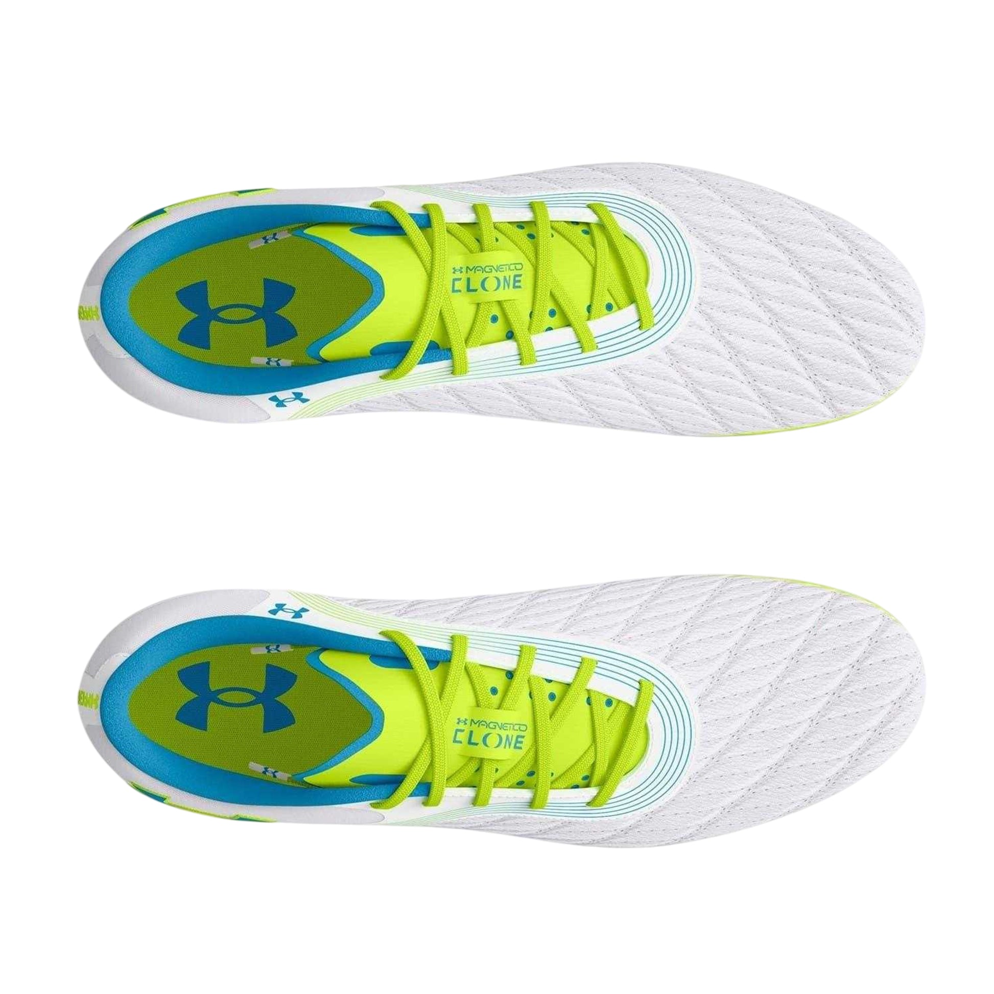 White - Side - Under Armour Womens-Ladies Clone Mg Pro 3 Lace Up Football Boots