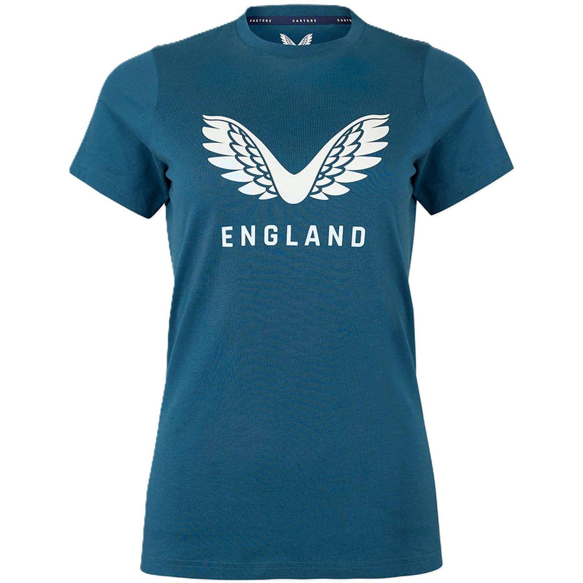 Peacoat - Front - Castore Womens-Ladies England Cotton T-Shirt