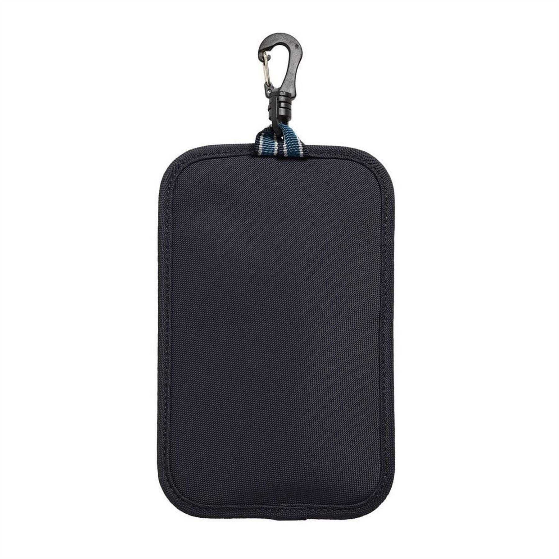 Navy - Back - Boss X Russel Recycled Nylon Neck Pouch