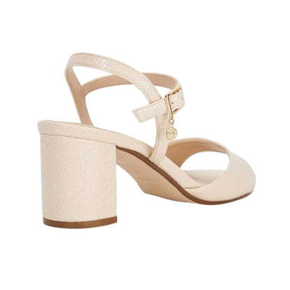 Ecru - Back - Dune London Womens-Ladies Patent Leather Open Toe Sandals