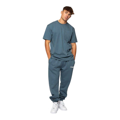 Steel Blue - Lifestyle - Established Mens Embroidered Pocket T-Shirt