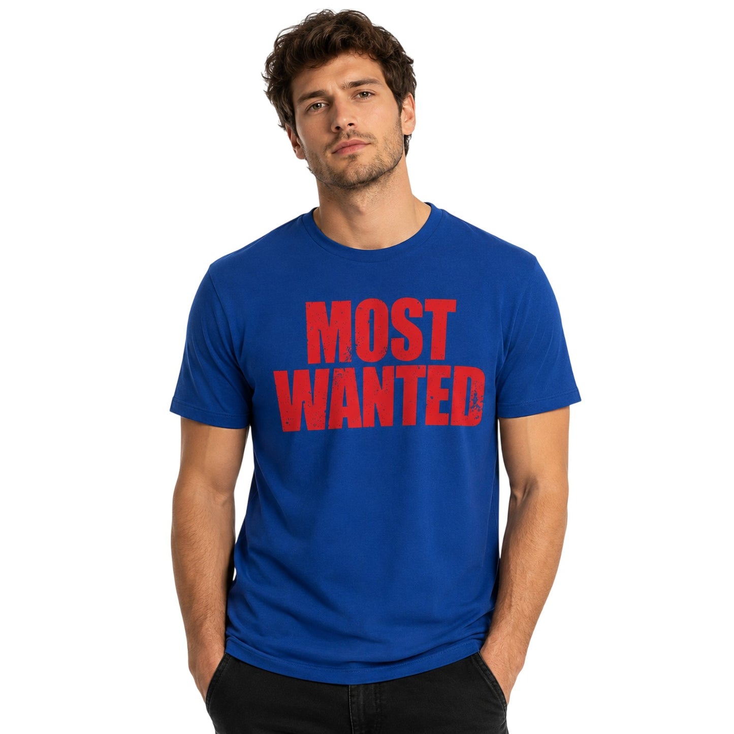 Blue - Side - AWD Mens Most Wanted T-Shirt