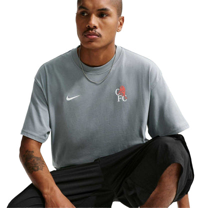 Grey-Orange - Lifestyle - Nike Mens Peak 25-26 Chelsea FC Oversized T-Shirt