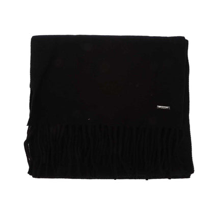 Black - Back - Boss Unisex Adult Styven Fringe Scarf