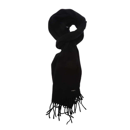 Black - Front - Boss Unisex Adult Styven Fringe Scarf