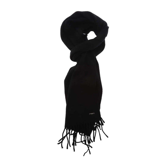 Black - Front - Boss Unisex Adult Styven Fringe Scarf