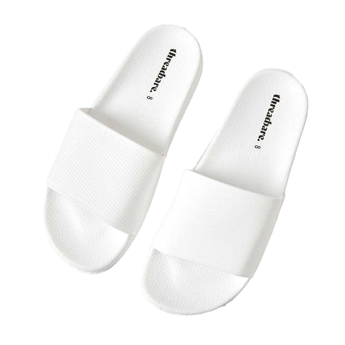 White - Side - Threadbare Mens Arlo Slides