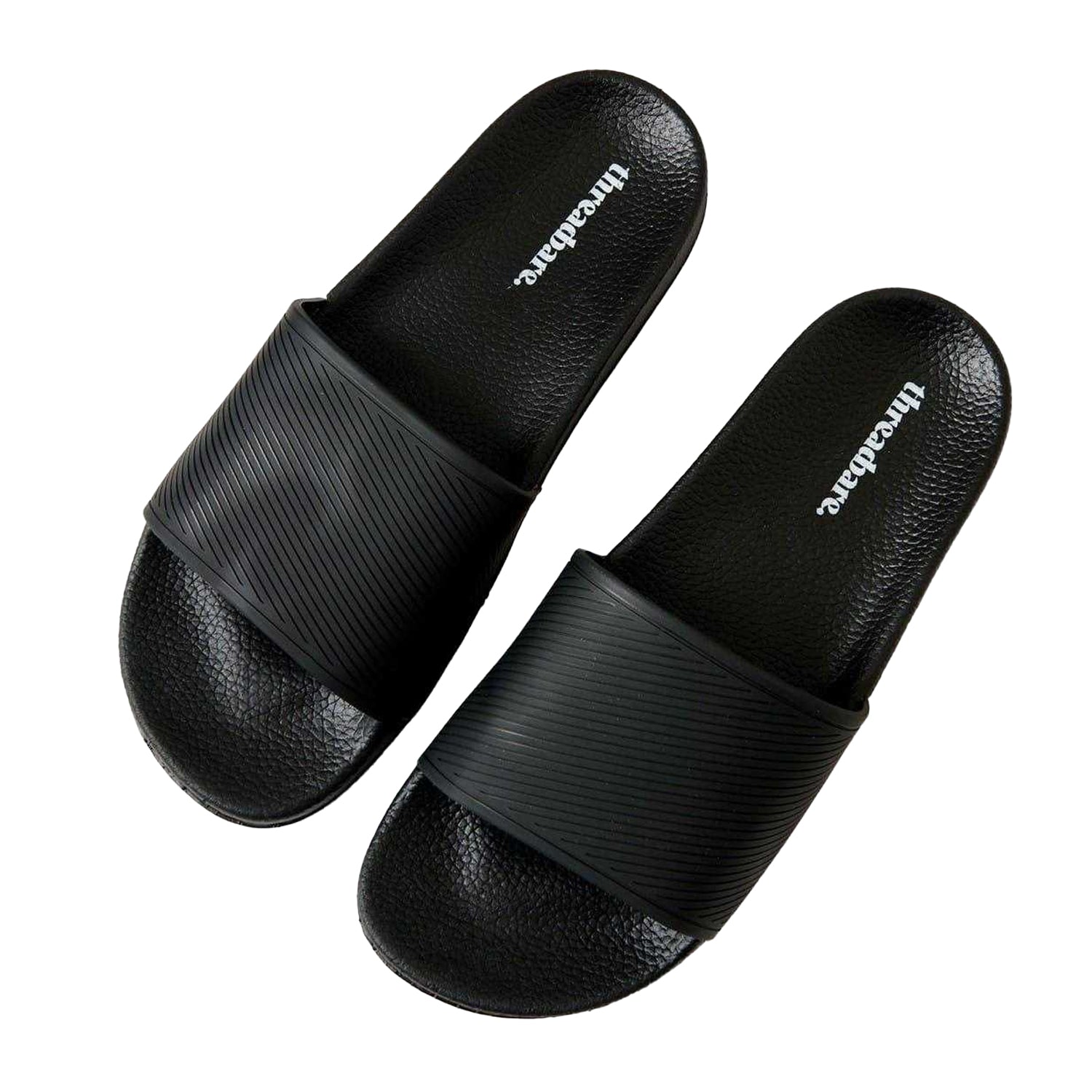 Black - Side - Threadbare Mens Arlo Slides
