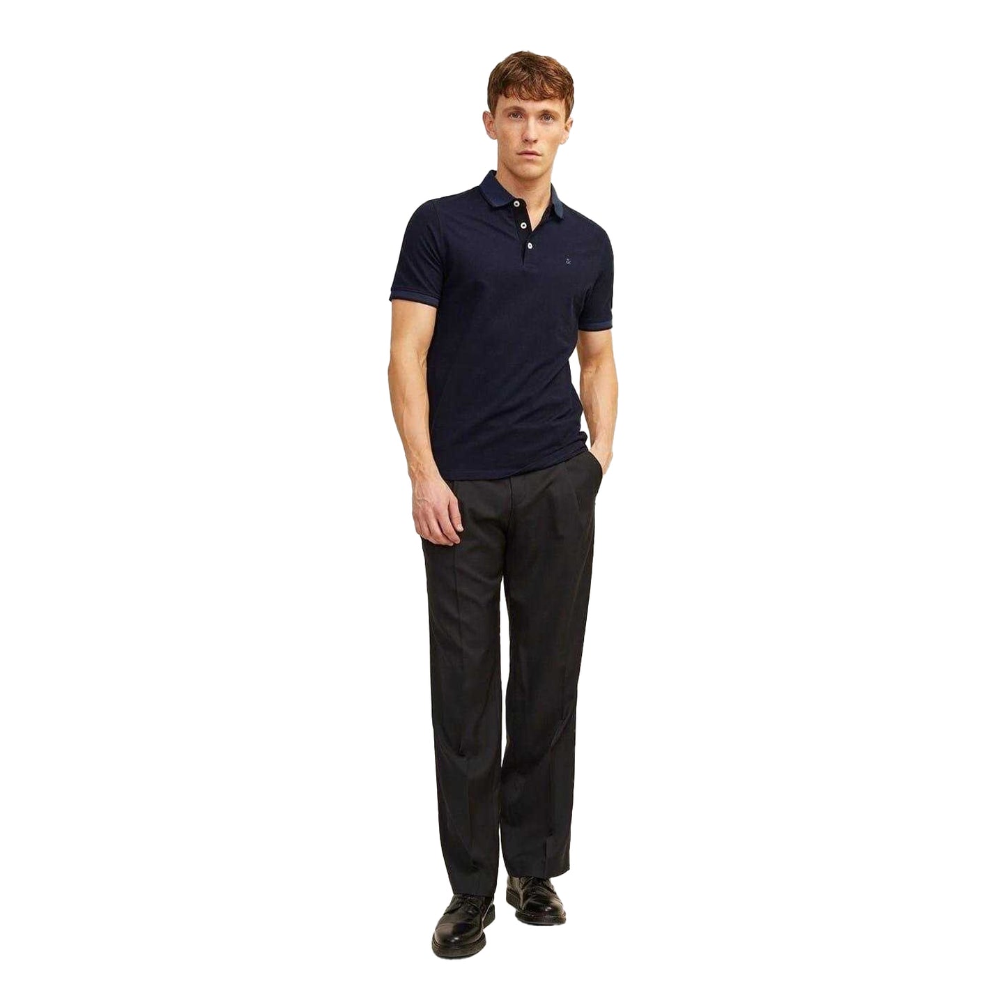 Dark Navy - Lifestyle - Jack And Jones Mens Slim Short-Sleeved Polo Shirt