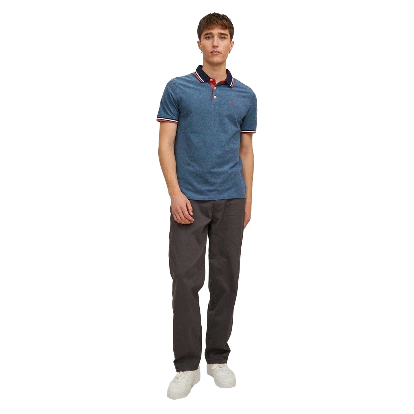 Denim Blue - Lifestyle - Jack And Jones Mens Slim Short-Sleeved Polo Shirt