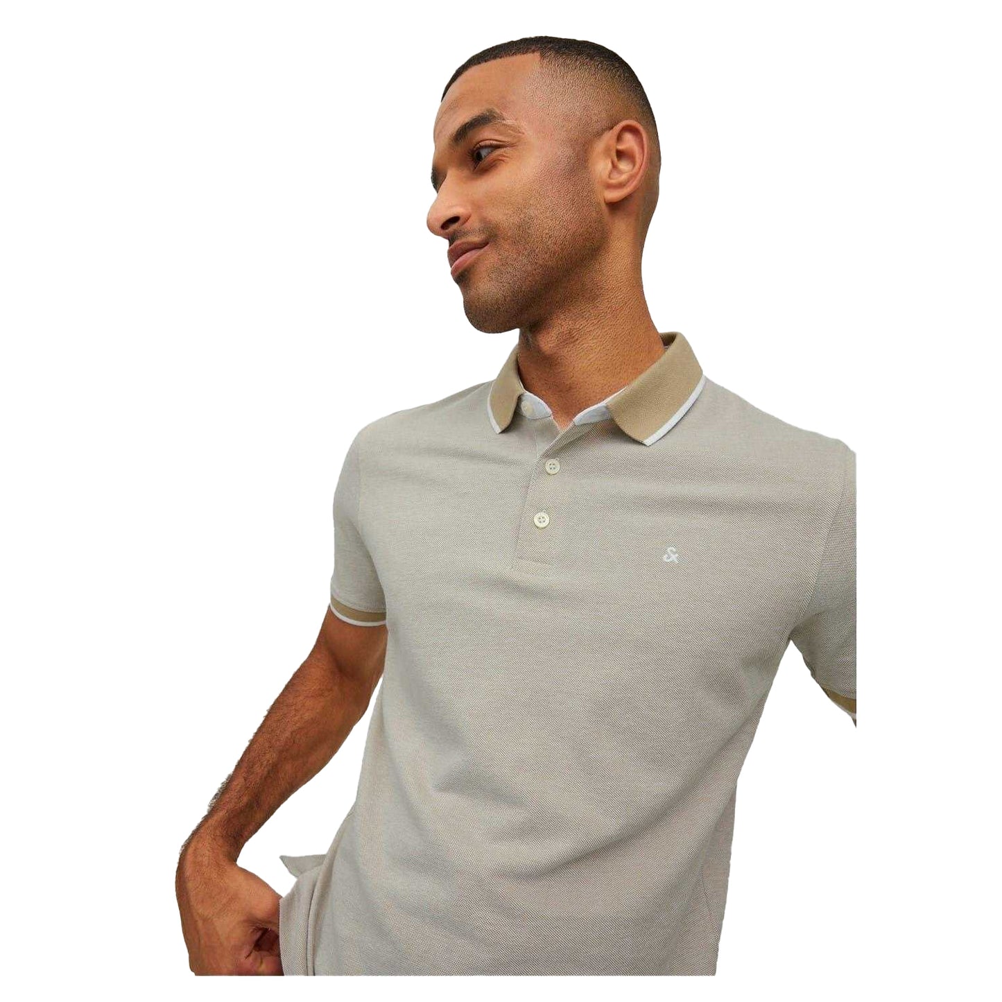 Crockery - Side - Jack And Jones Mens Slim Short-Sleeved Polo Shirt