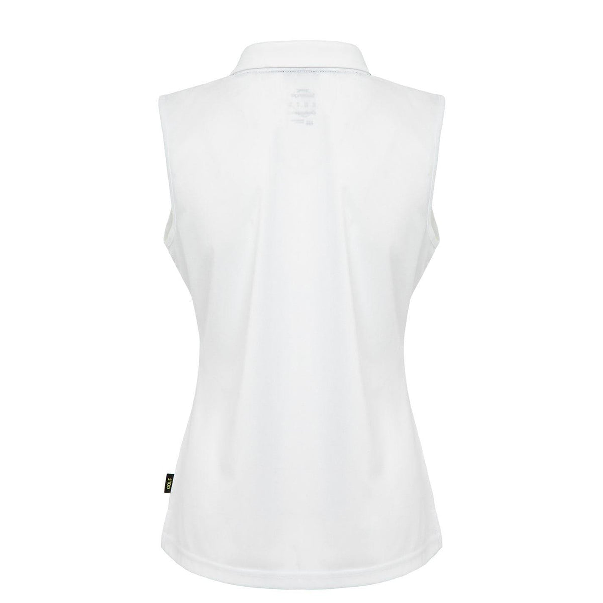 White - Back - Slazenger Womens-Ladies Sleeveless Polo Shirt