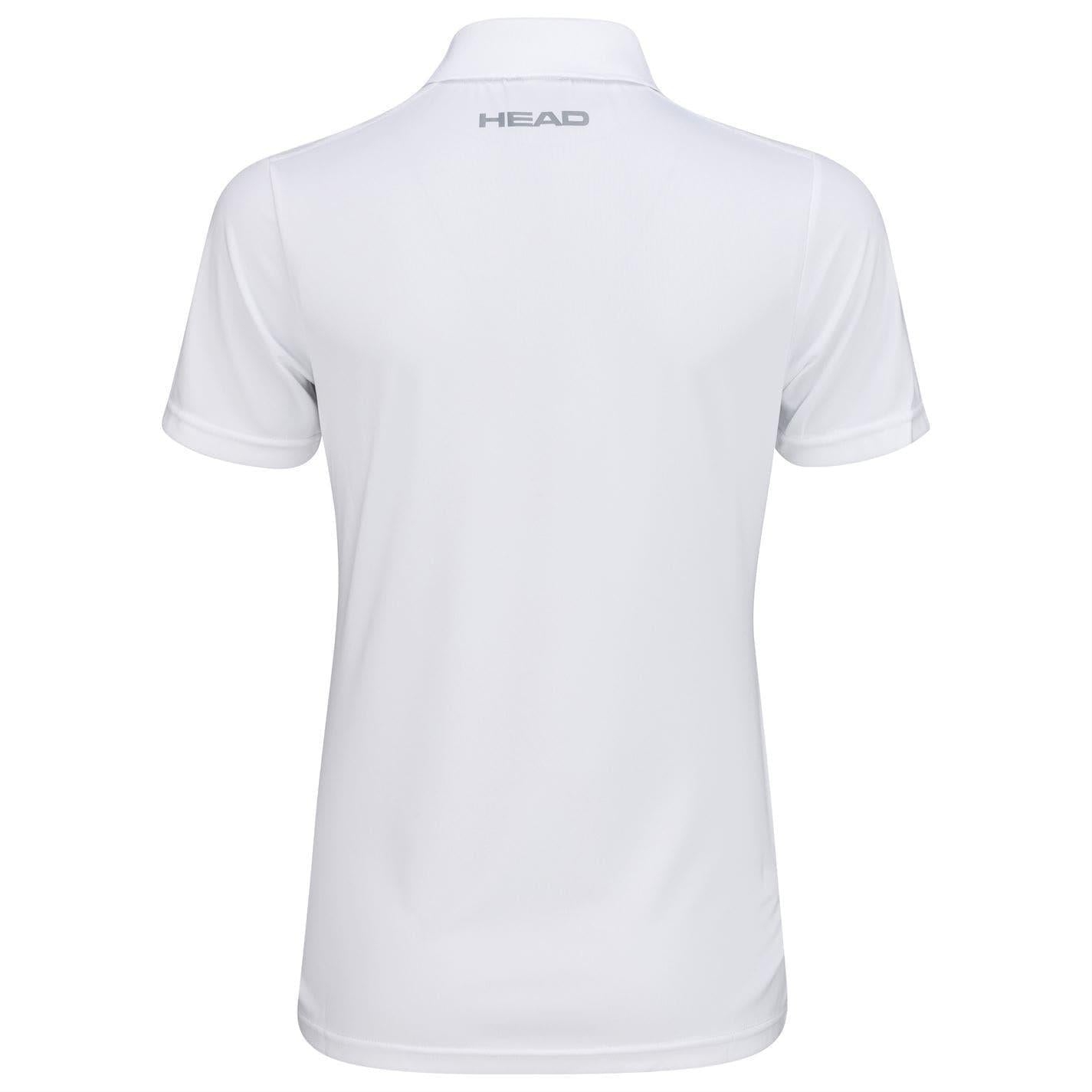 White - Back - Head Womens-Ladies Club Tech Polo Shirt