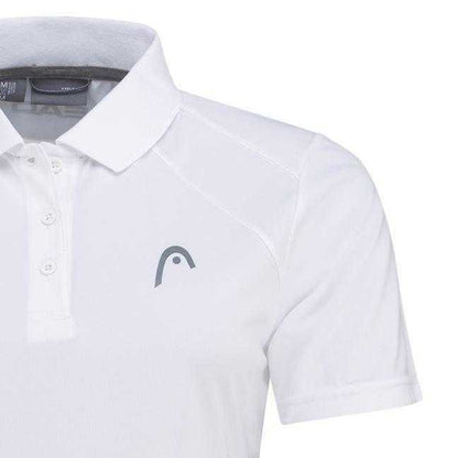 White - Side - Head Womens-Ladies Club Tech Polo Shirt