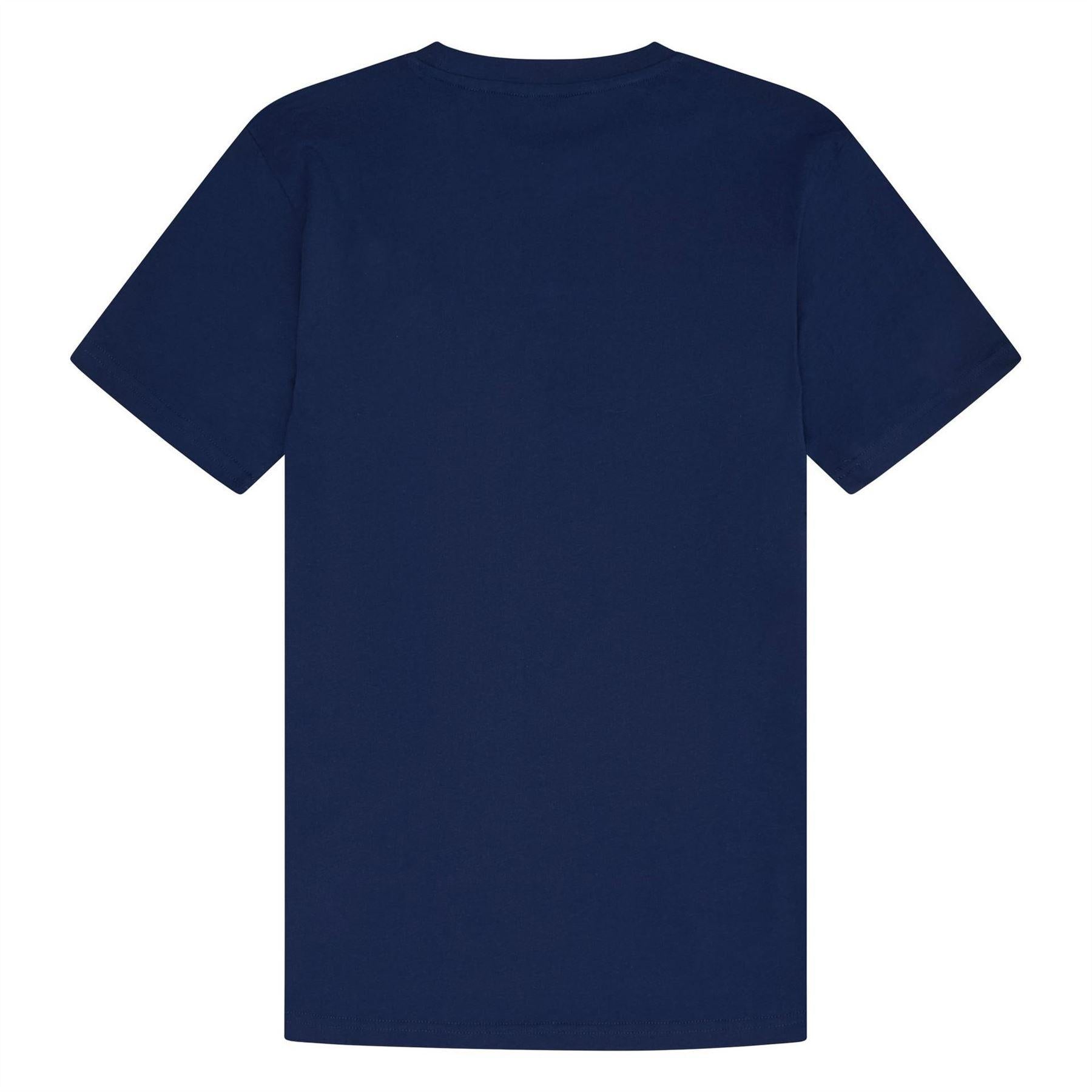 Navy - Back - Ellesse Mens Rillas Logo T-Shirt