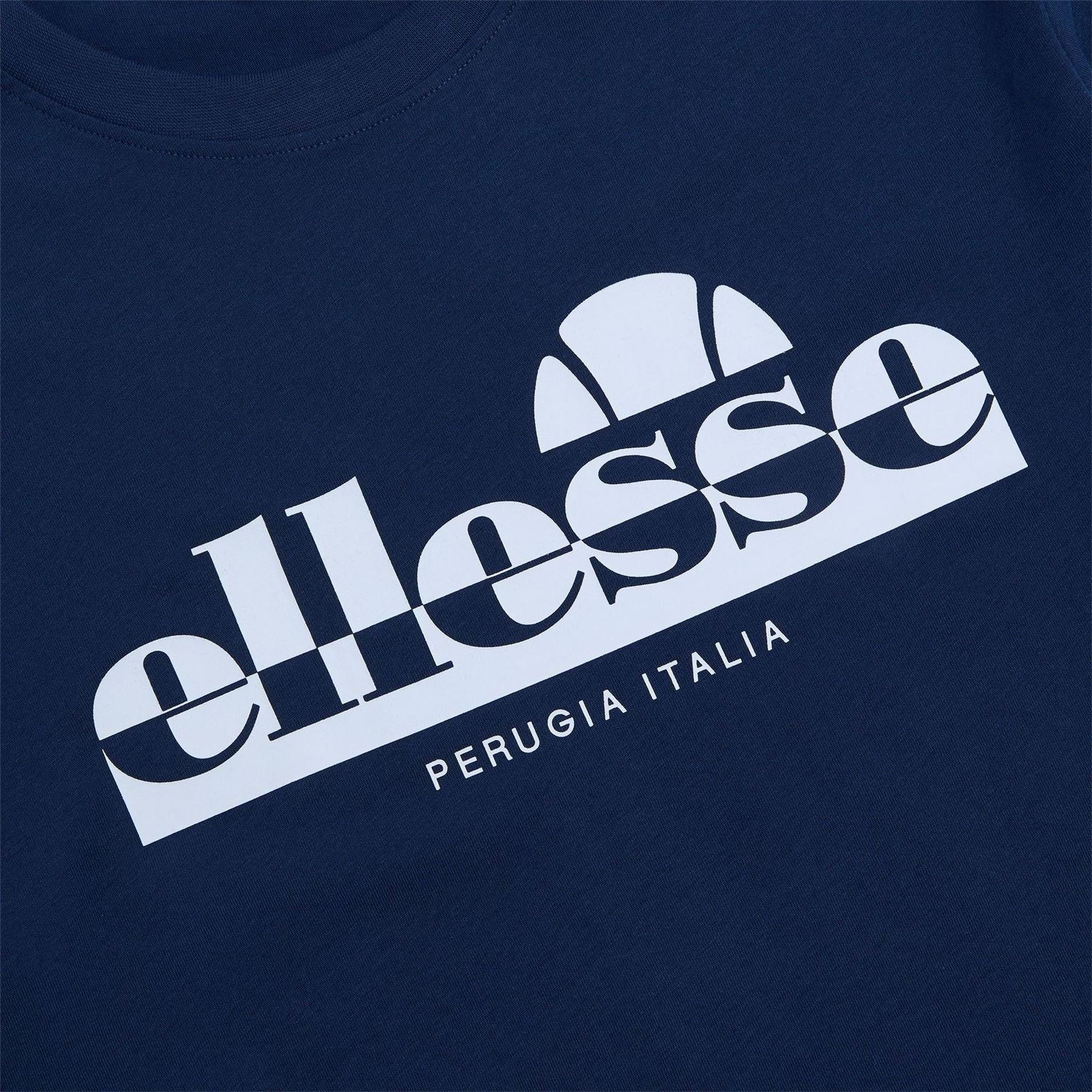 Navy - Side - Ellesse Mens Rillas Logo T-Shirt