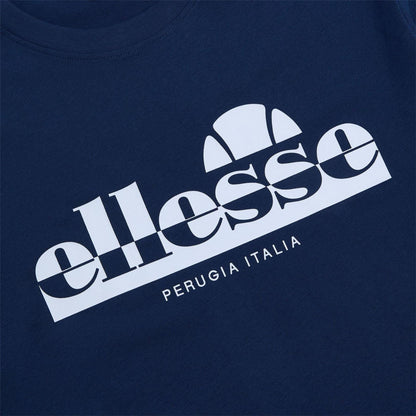 Navy - Side - Ellesse Mens Rillas Logo T-Shirt