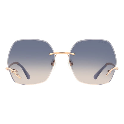 Rose Gold - Back - Guess Womens-Ladies Oversized Sunglasses